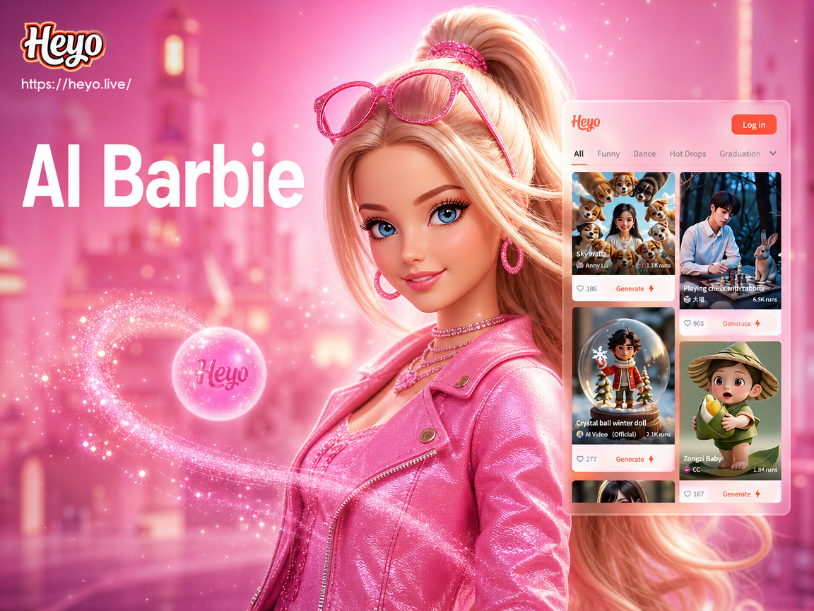 AI Barbie Doll transformation from photo to classic blonde doll