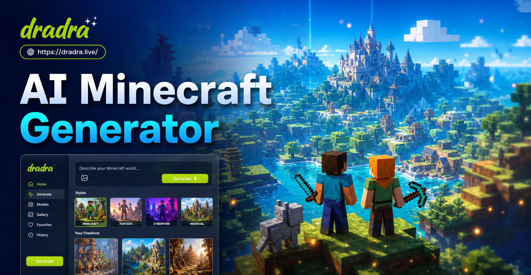 AI Minecraft style transformation example