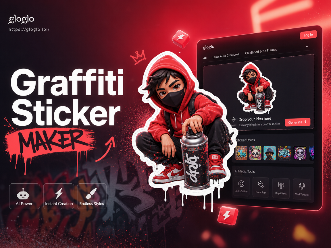 Graffiti sticker art generator