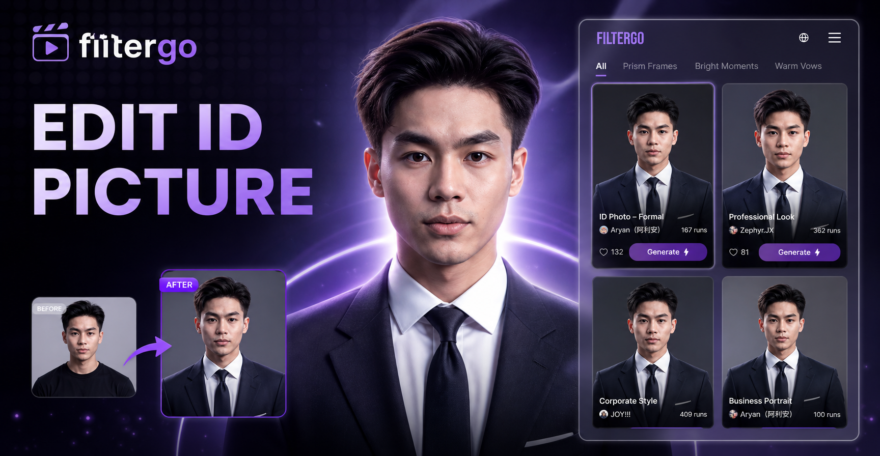 Edit ID Picture With Formal Attire Online | Free & Easy