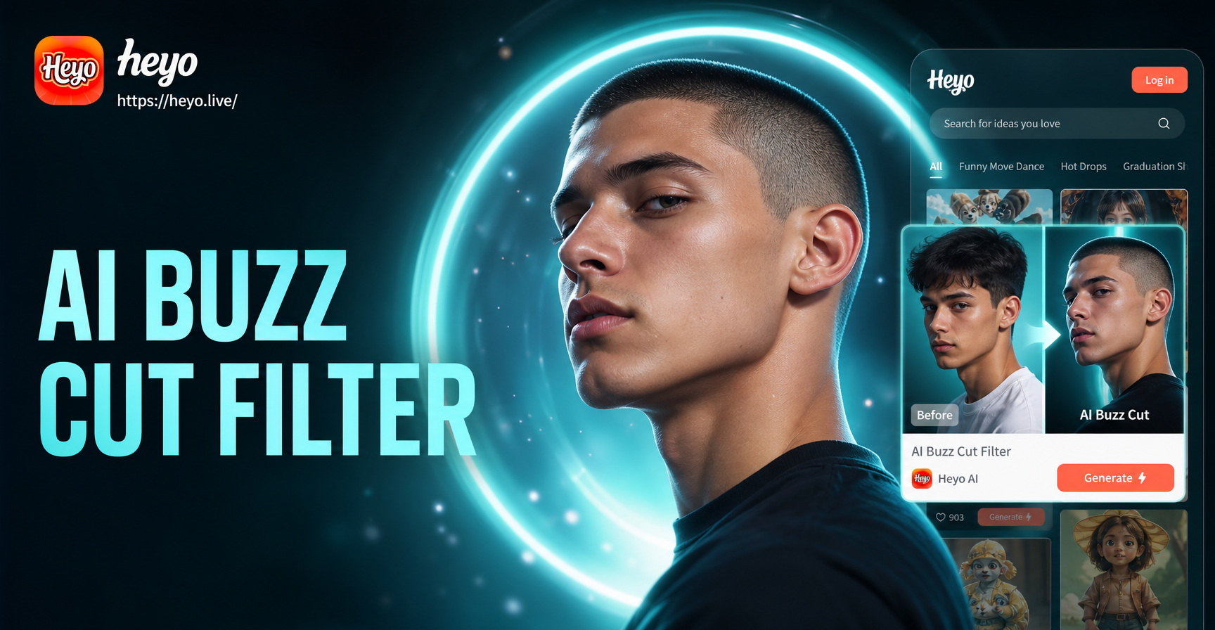 Try AI Buzz Cut Filter Instantly for Free