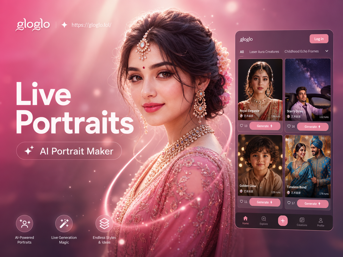 Live Portrait Maker result showing a photo animated to smile