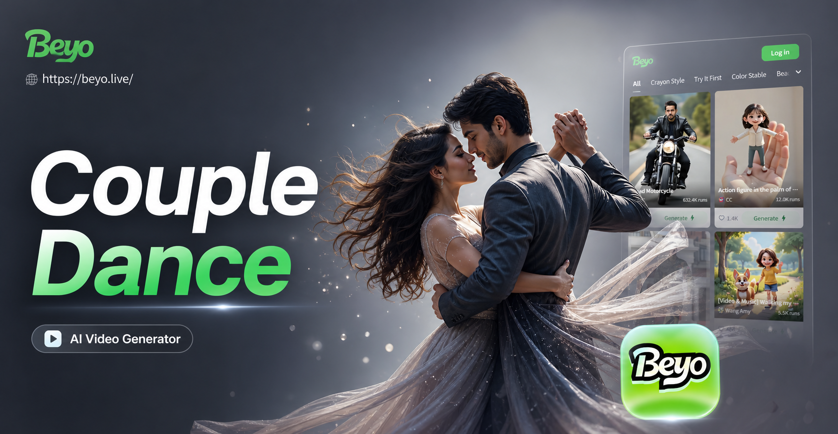 AI generated couple dance video