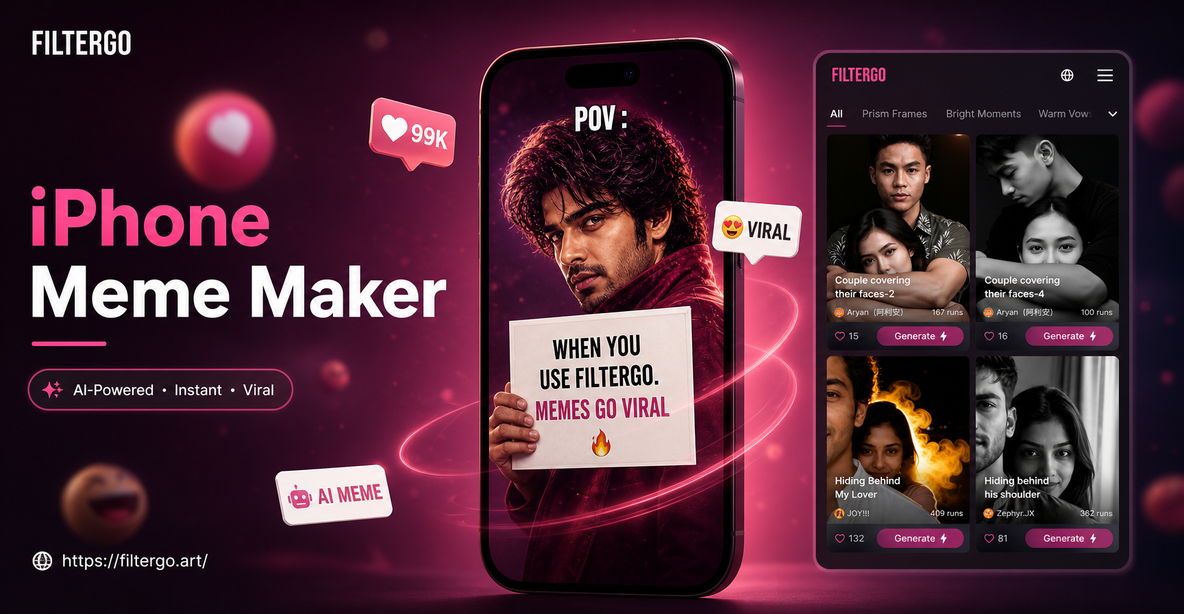iPhone Meme Maker App Interface
