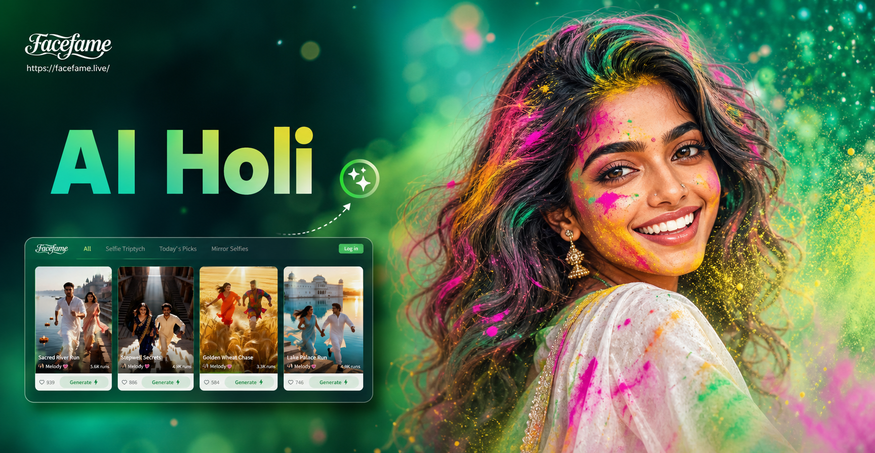 Color Your World: AI Holi Photo Effects & Editing