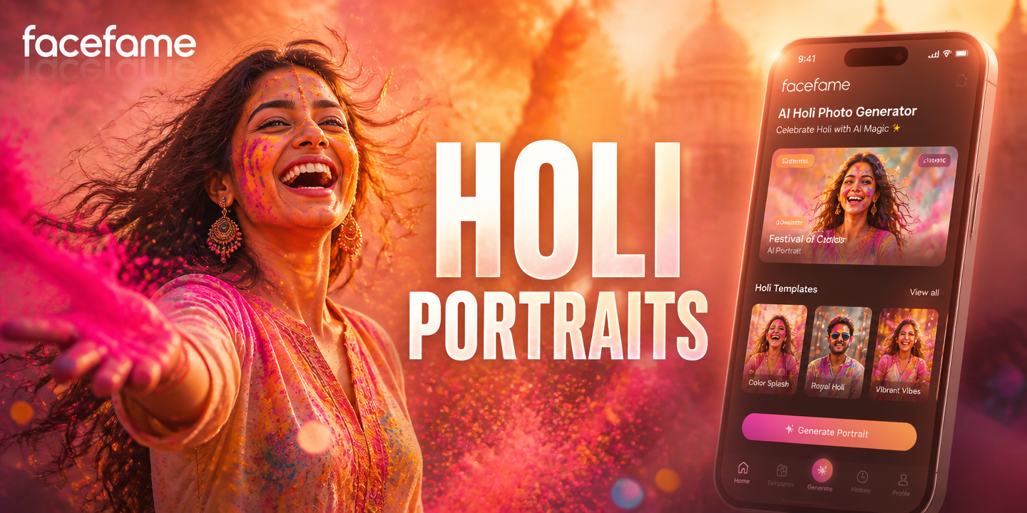 Celebrate Holi with AI: Create Vibrant Festival Photos