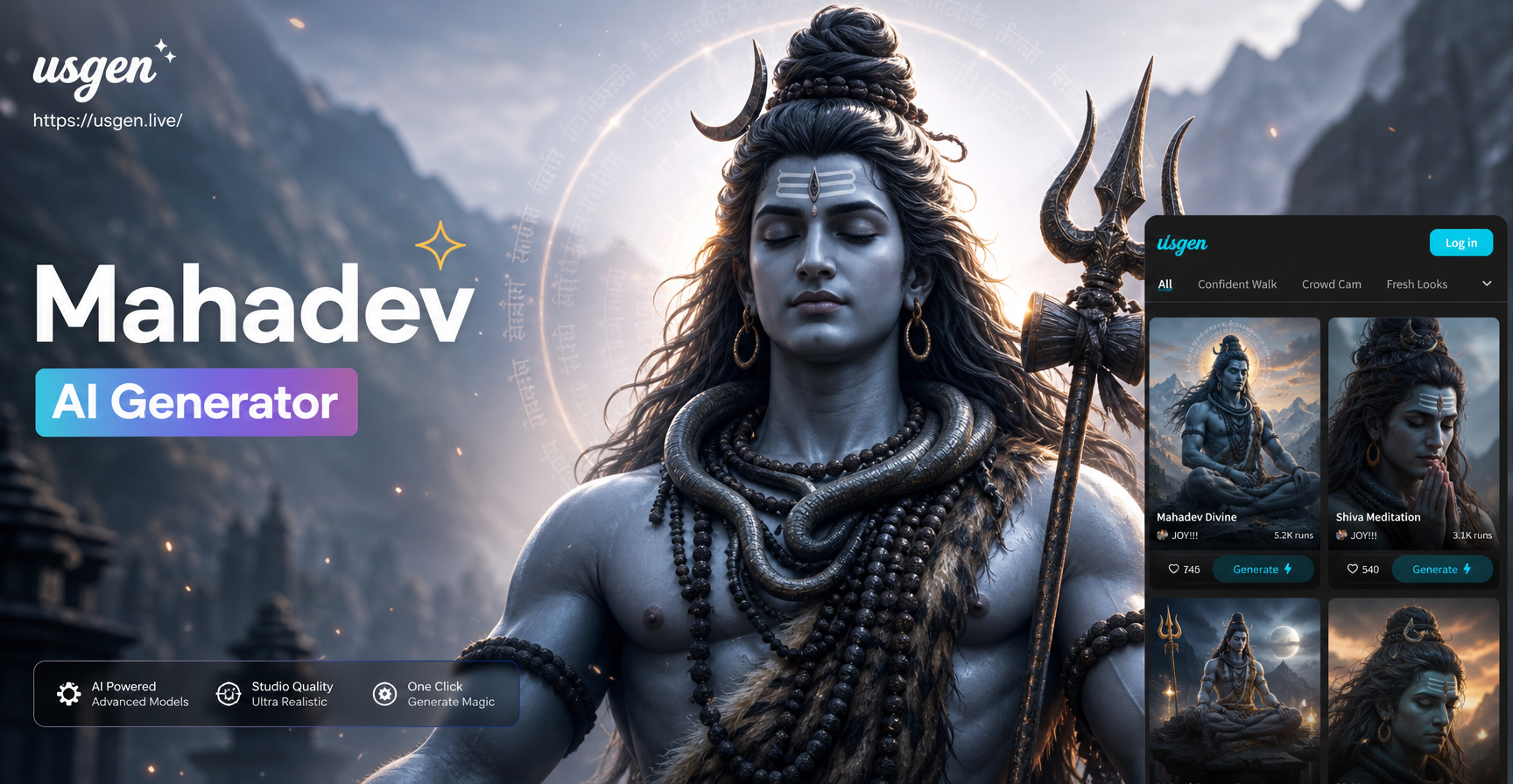 Mahadev Lord Shiva AI Generator: Craft Sacred Images