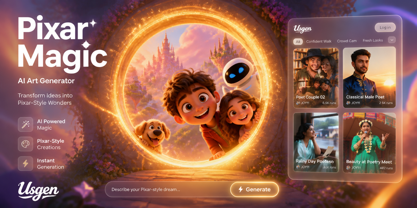 Transforme Fotos em Personagens Disney Pixar Instantaneamente