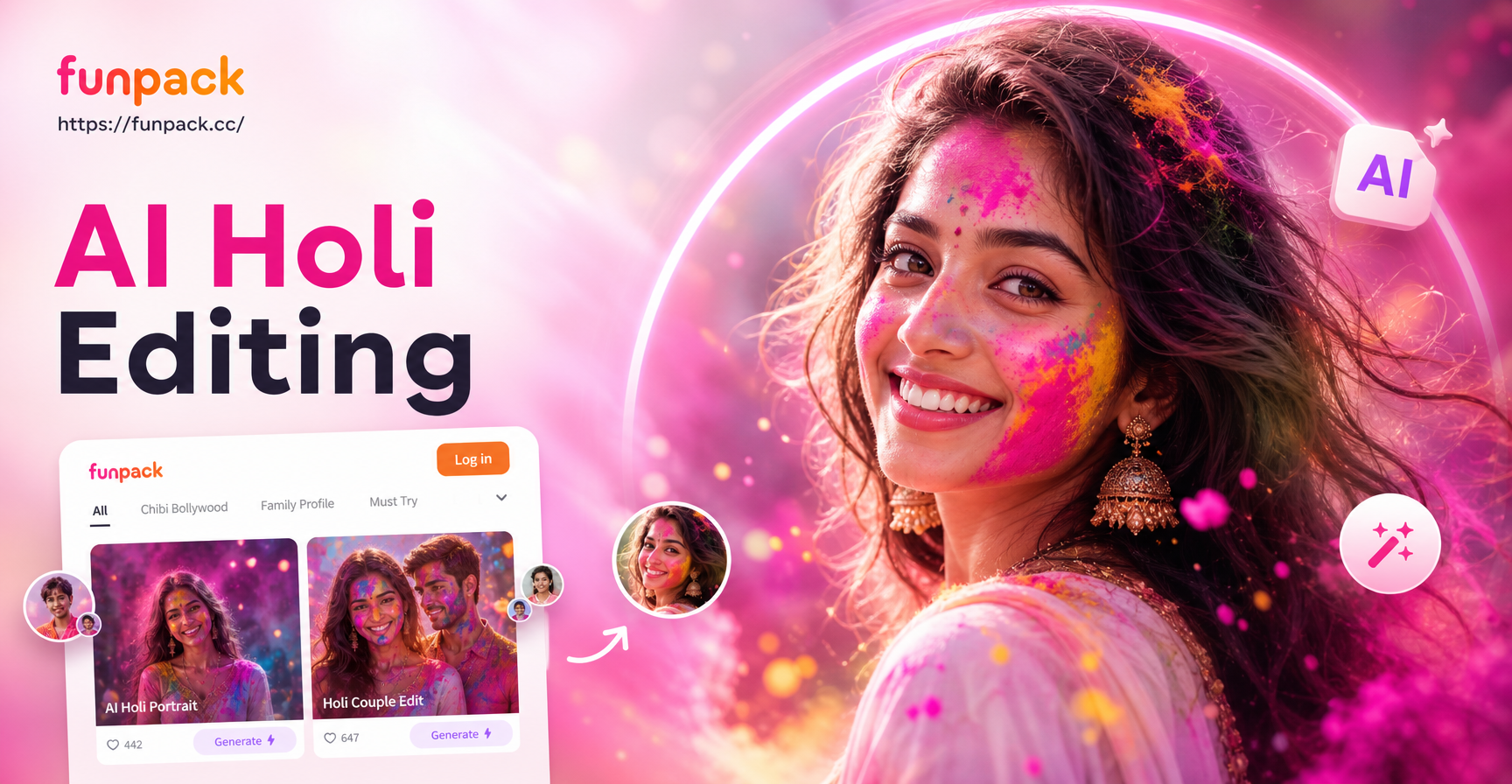 Celebrate Holi With Vibrant AI Photo Editing