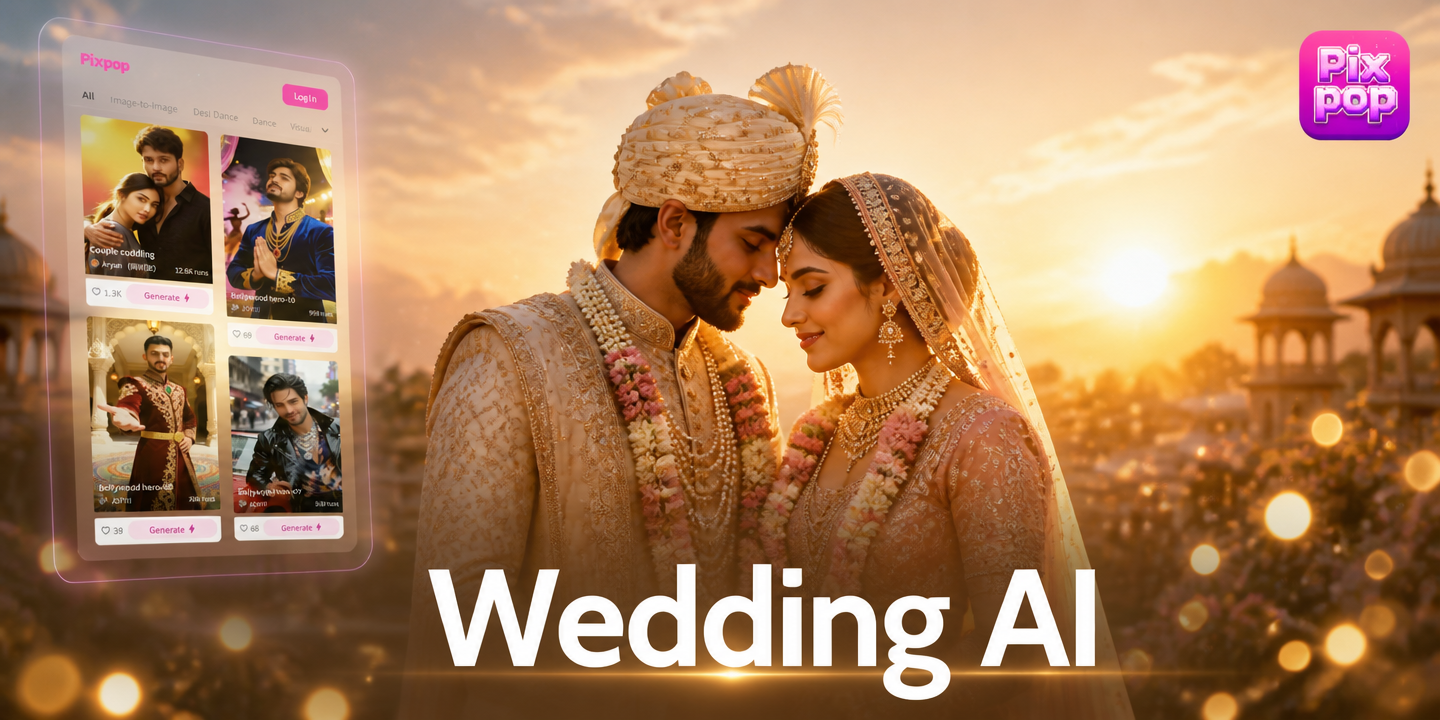 Create Perfect Wedding Photos with AI | pixpop