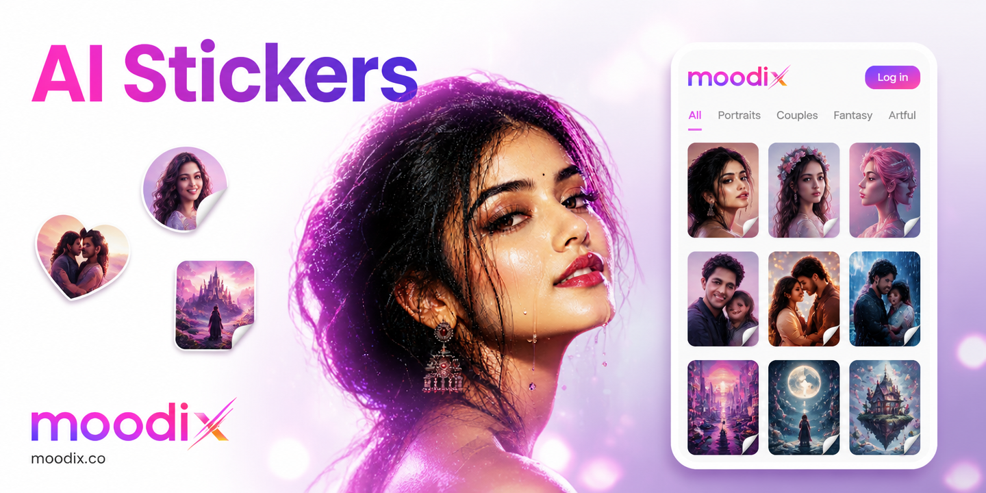 Buat Stiker AI Viral Instan dengan moodix