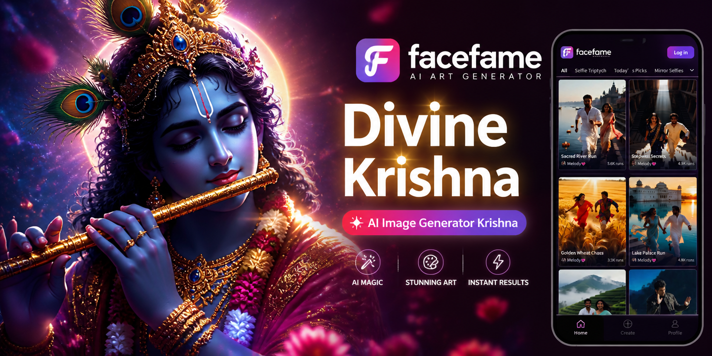 Generator Gambar AI Krishna | Buat Seni AI Ilahi