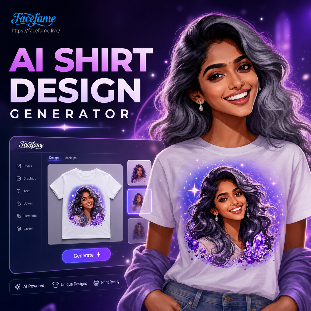 Kaos grafis hasil desain AI dengan gaya seni jalanan urban