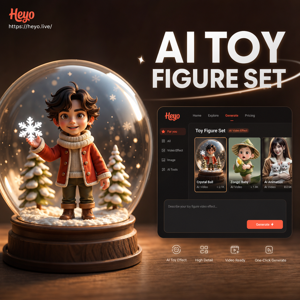 Toy figure video effect transformation example
