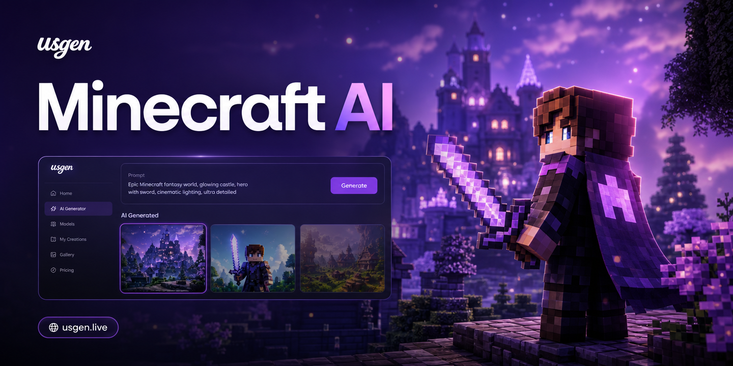 AI generated Minecraft art example