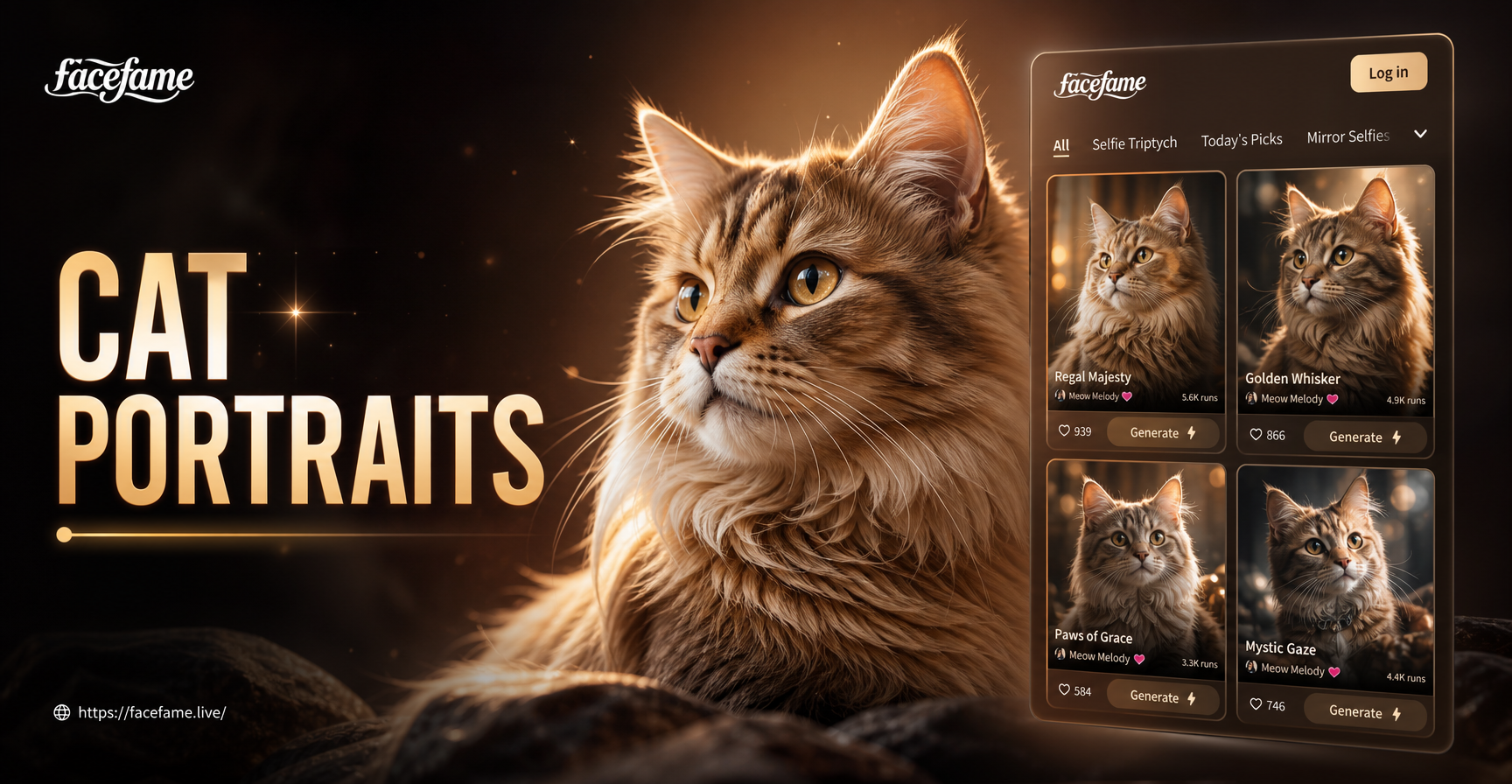 Turn Your Cat into Art: AI Cat Portrait Generator