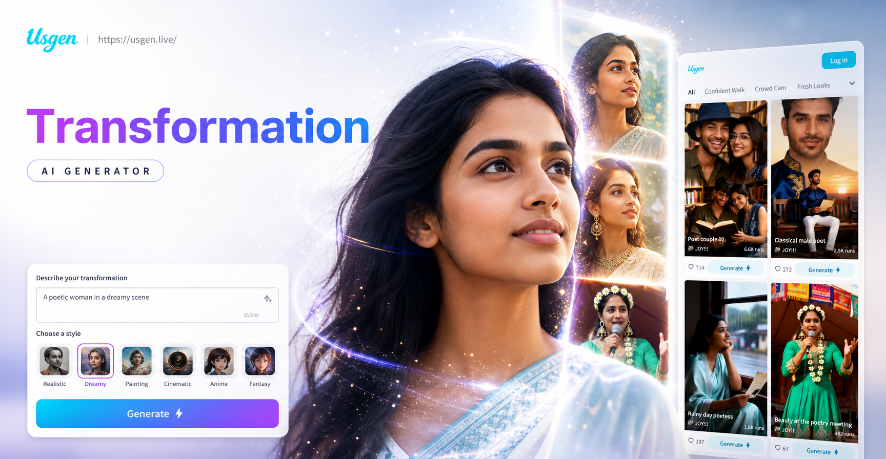 Transformação AI Grátis: Mudança de Estilo Instantânea para Imagem e Vídeo