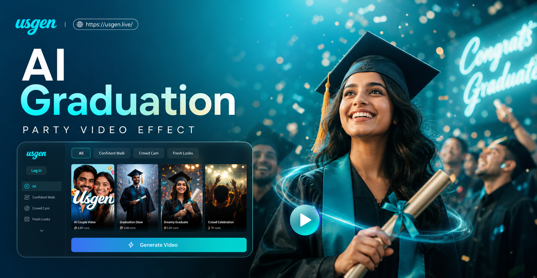 Vídeos de Formatura com IA: Crie Memórias Épicas Instantaneamente