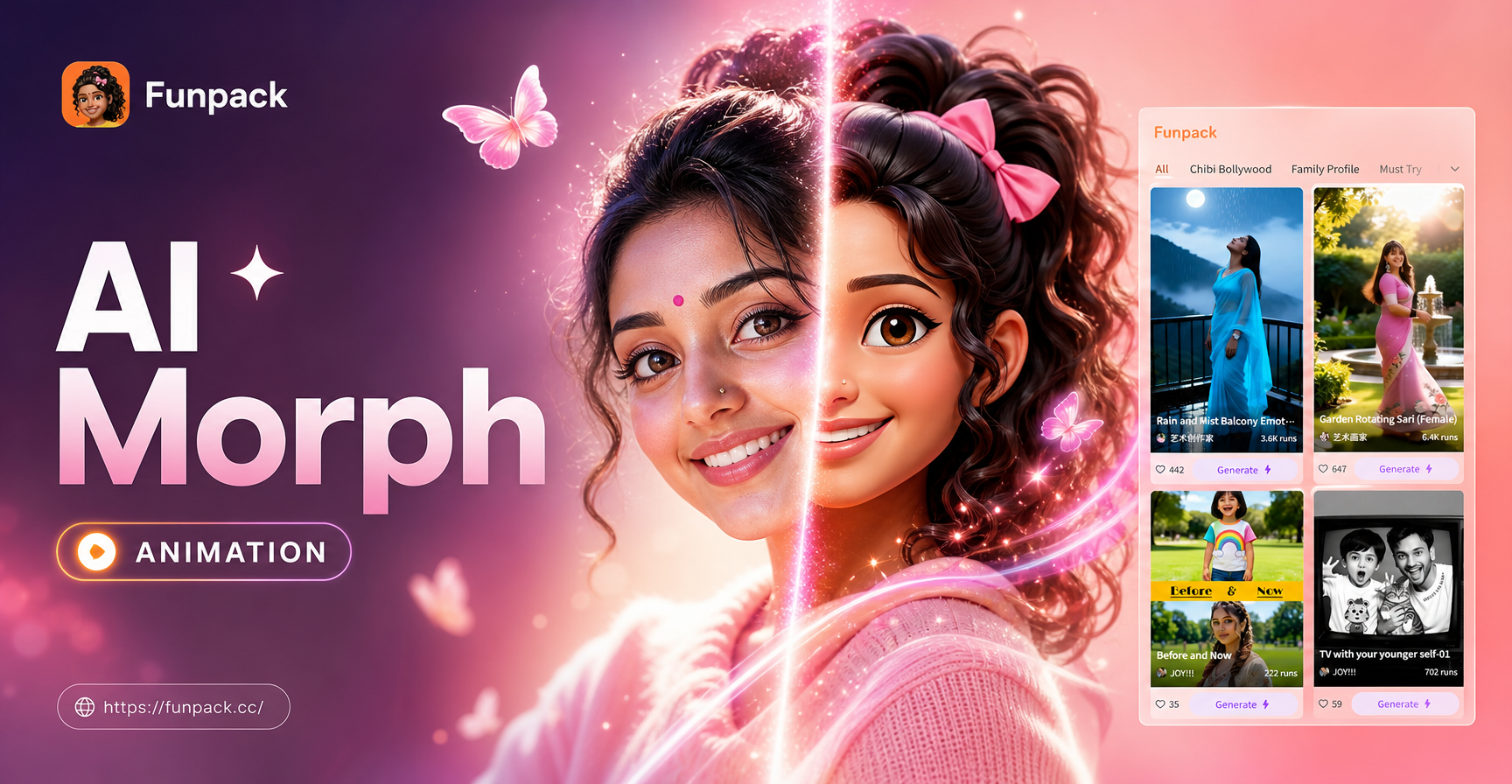 KI-Morphing-Animation: Verwandele Bilder in flüssige Bewegung