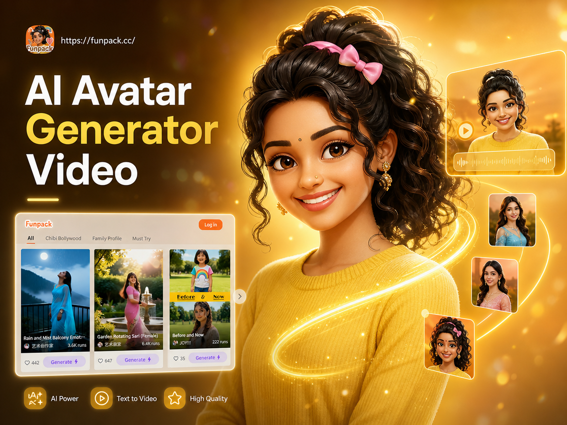 फोटो से एनिमेटेड कैरेक्टर में बदलते एआई अवतार वीडियो का ट्रांसफॉर्मेशन