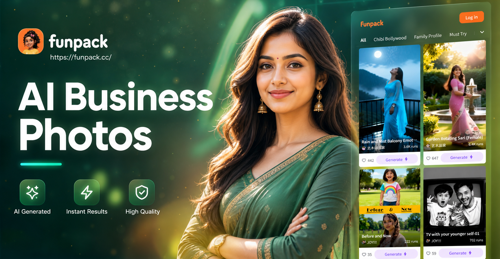 KI-generiertes professionelles Business-Profilfoto und LinkedIn-Foto