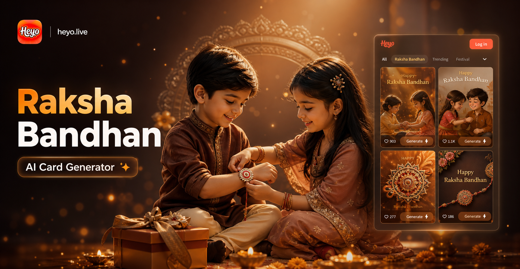 Create Stunning Raksha Bandhan Cards Instantly with AI