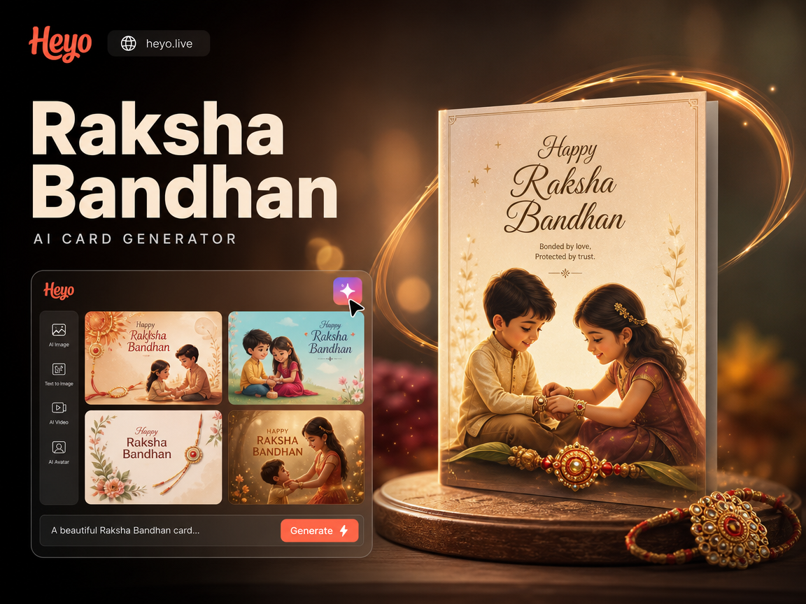 AI Raksha Bandhan Card Design Example