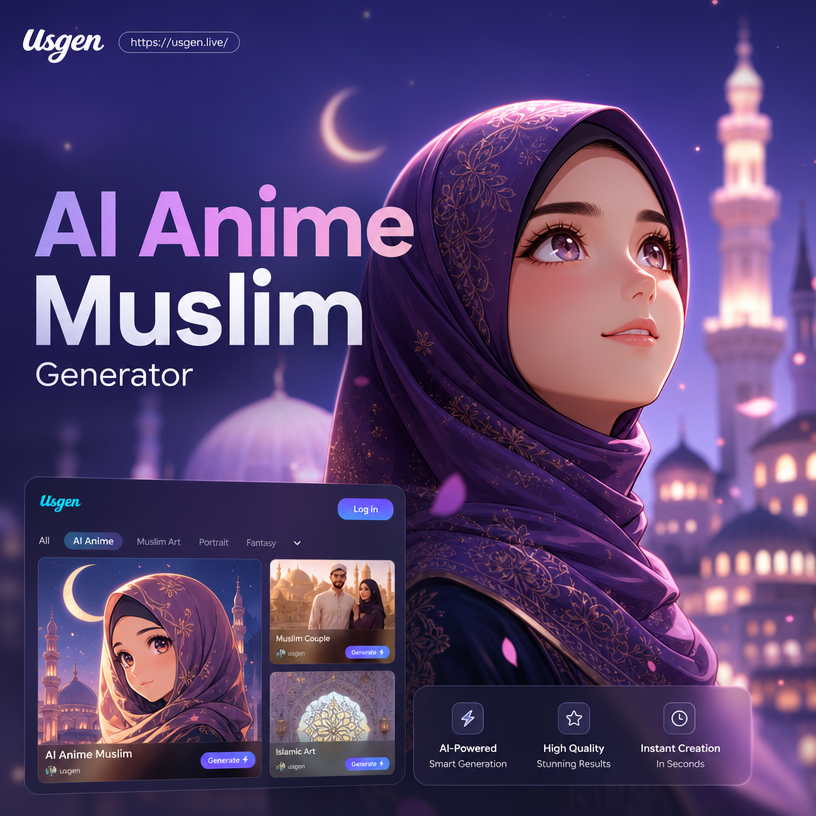 Personagem de menina muçulmana de anime com moda modesta moderna