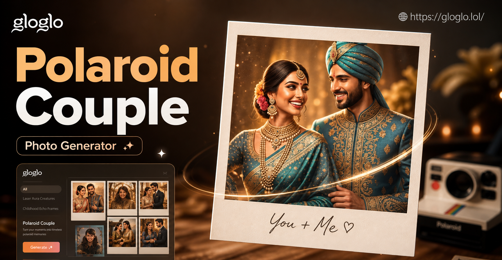 AI Polaroid Couple Photo Generator Example