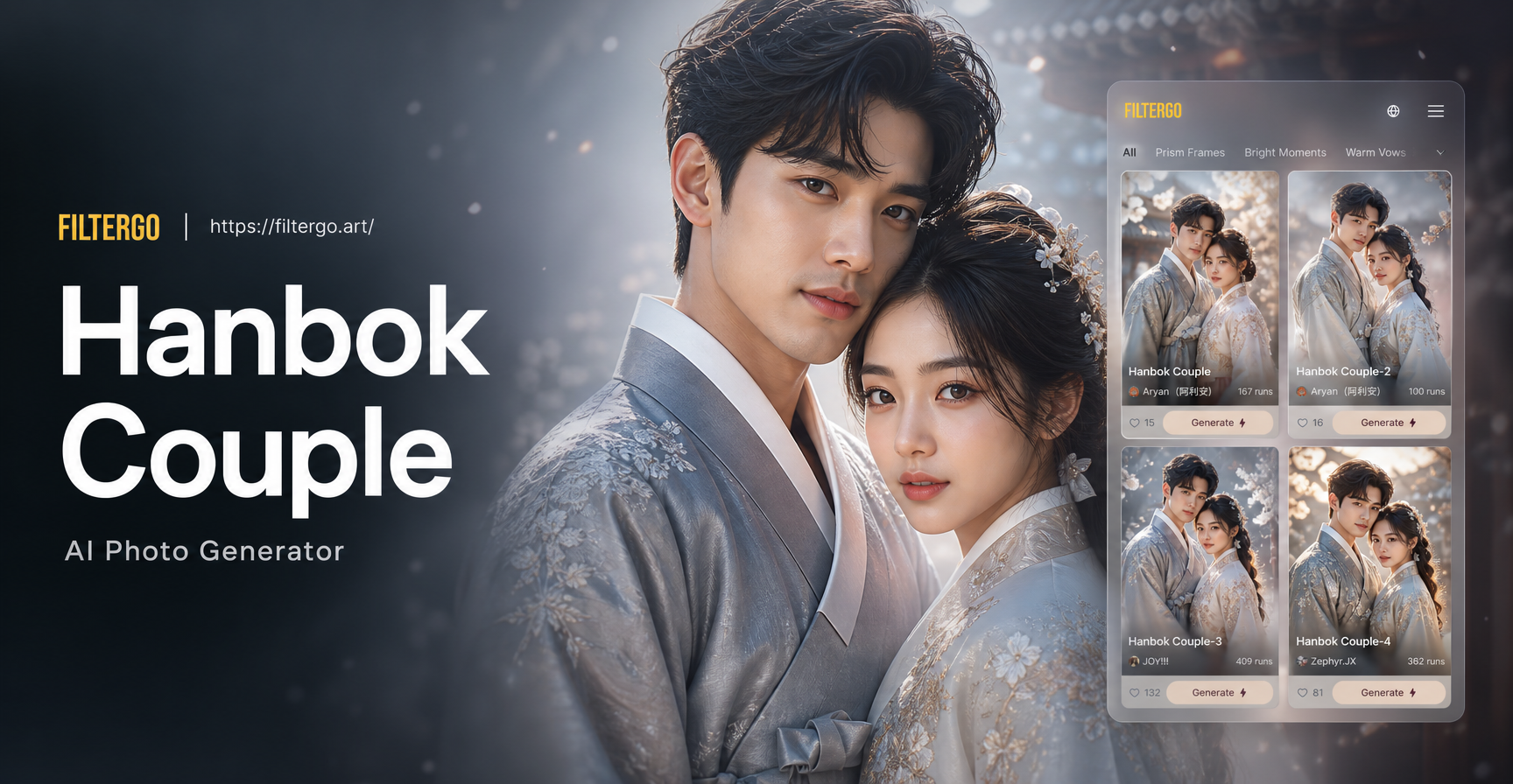 Create Stunning Hanbok Couple Photos in Seconds