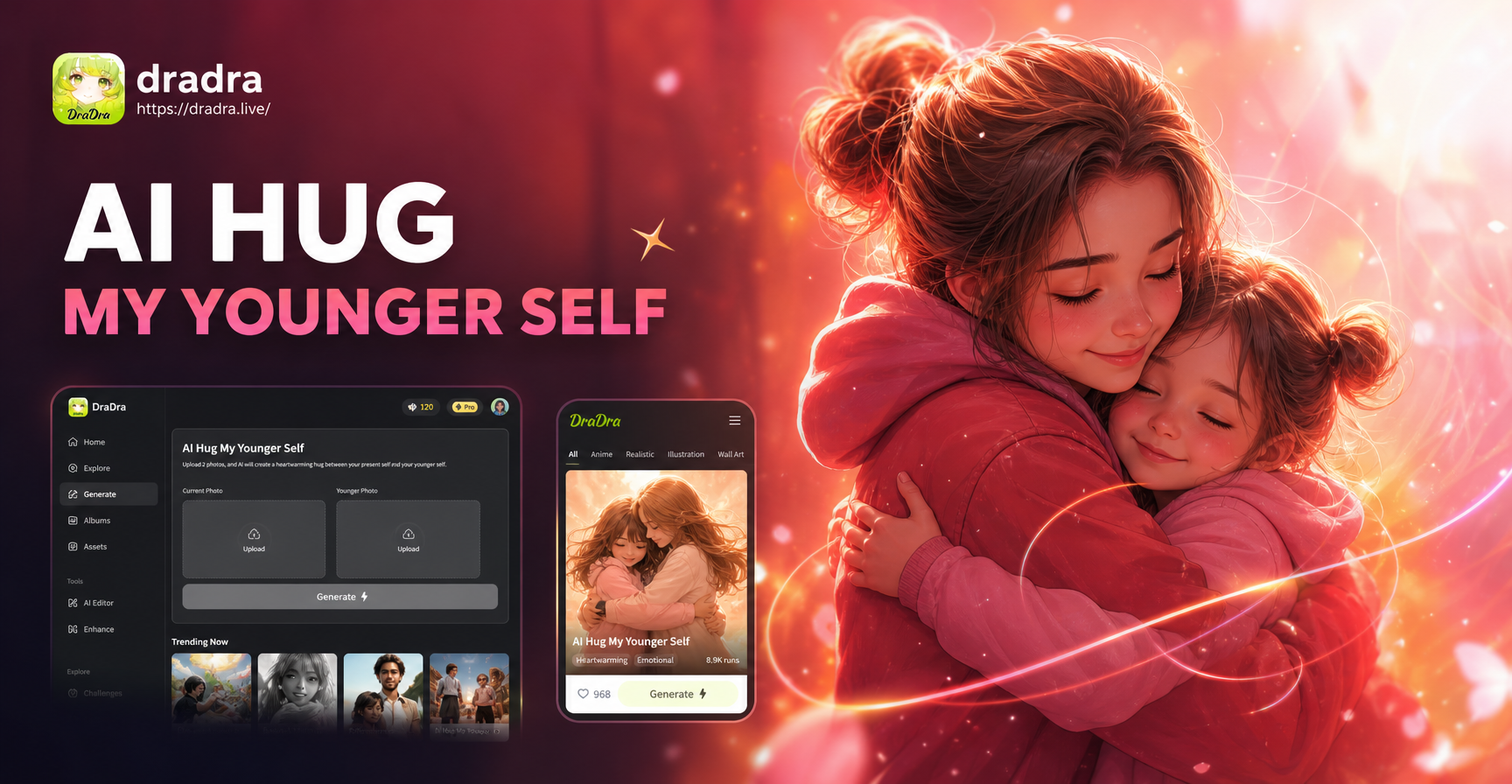 Embrace Your Past: AI Hug Your Younger Self Tool