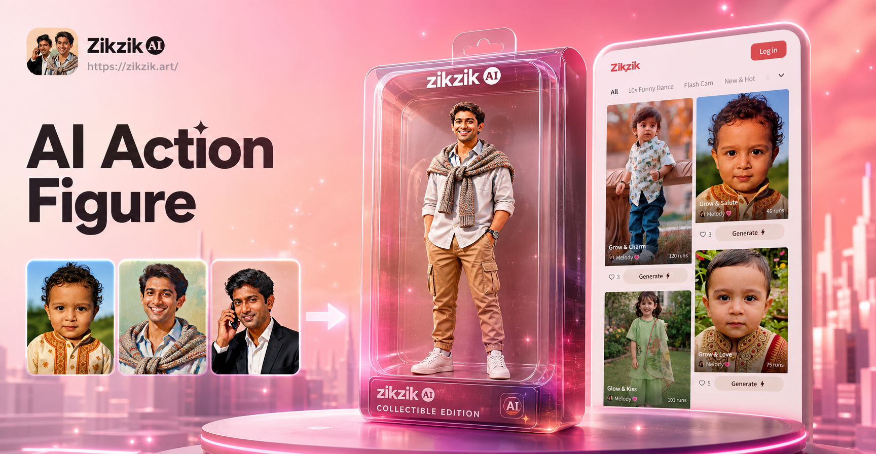 AI generated action figure showing person transformed into a hero