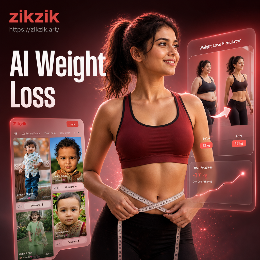 AI Weight Loss Simulator before and after transformation