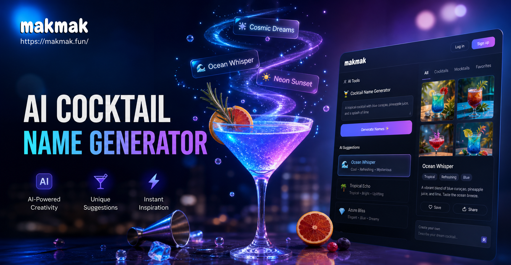 AI Cocktail Name Generator: Craft Unique Drink Titles Instantly