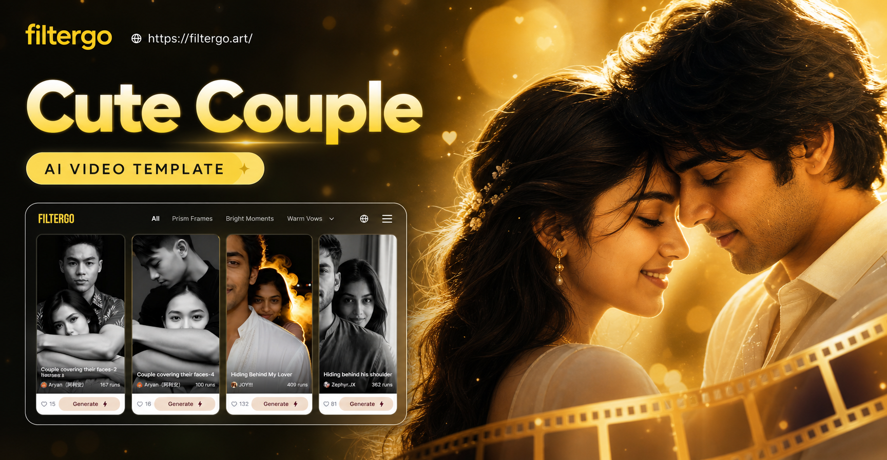 Cute couple video template example