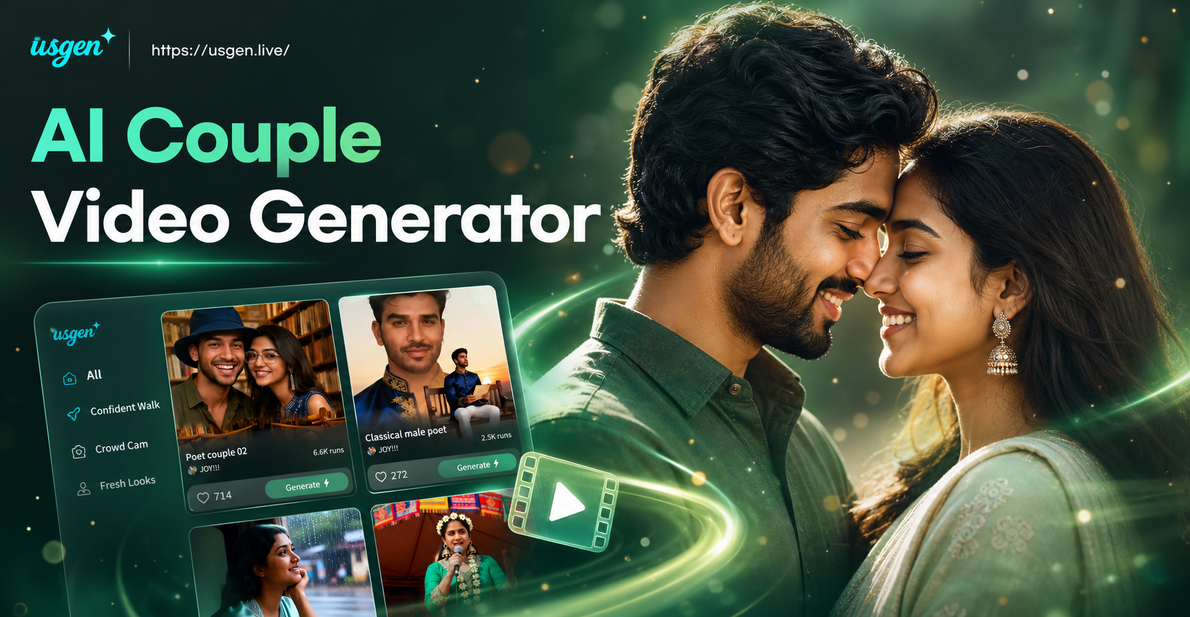 Make AI Couple Videos: Create Together from Single Photos