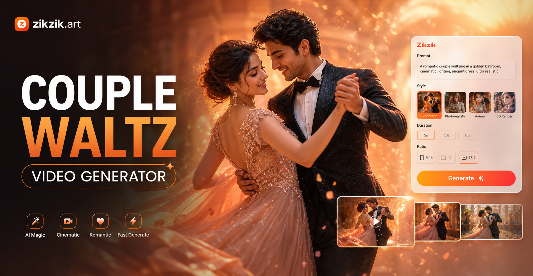 Create Romantic Couple Waltz Videos in Seconds with AI