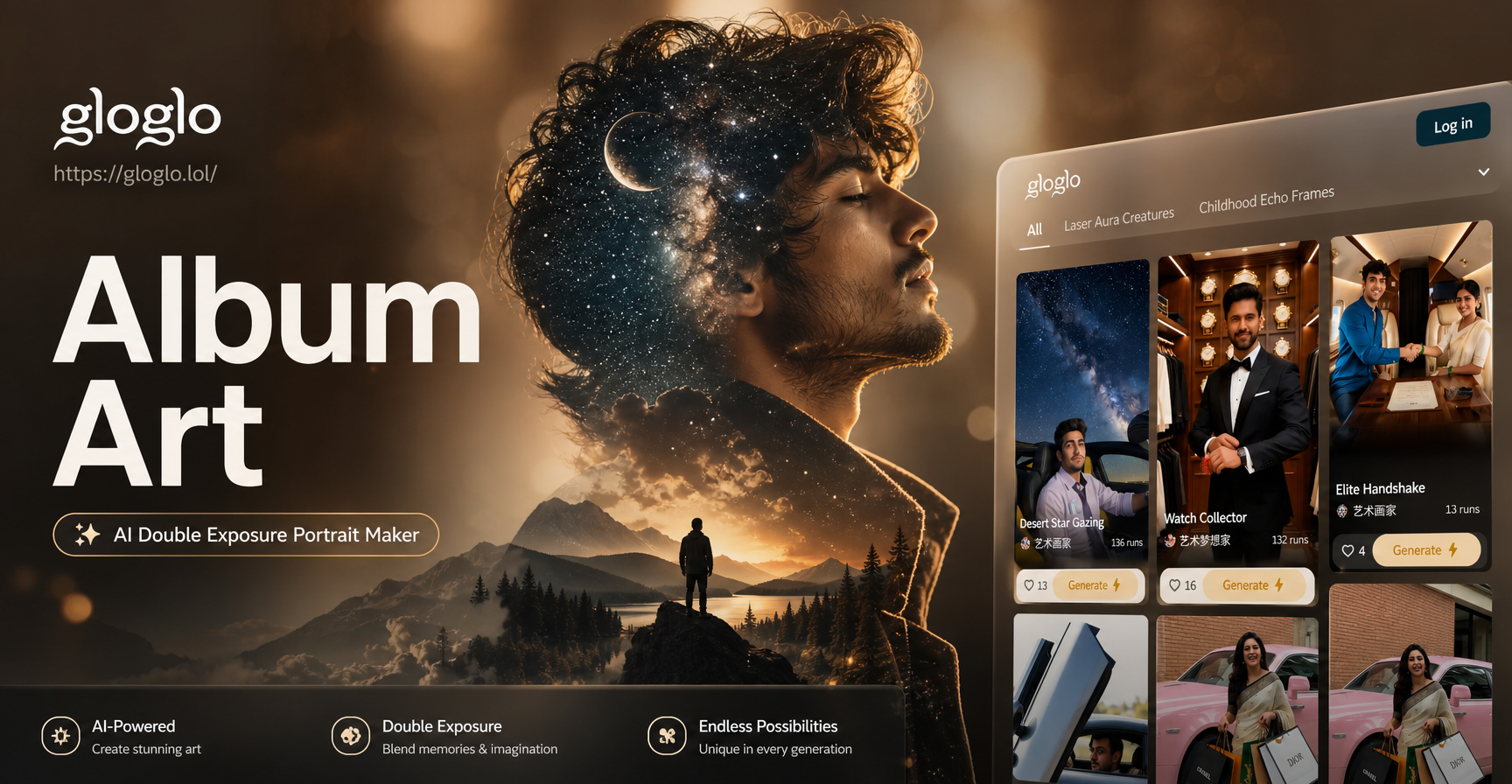 Album Cover Double Exposure Maker: Create Artistic Portrait Covers