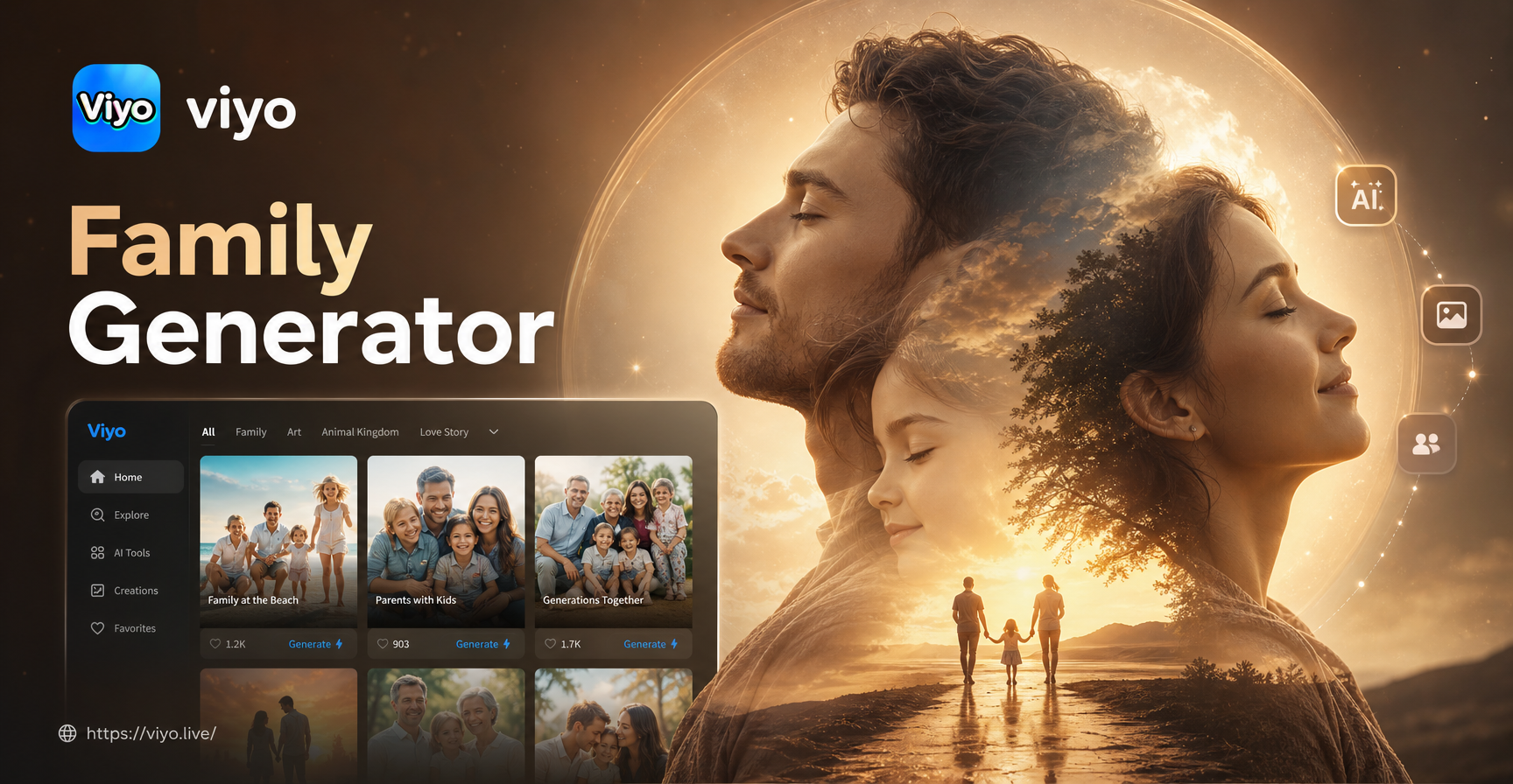Create Unique Double Exposure Family Photos with AI