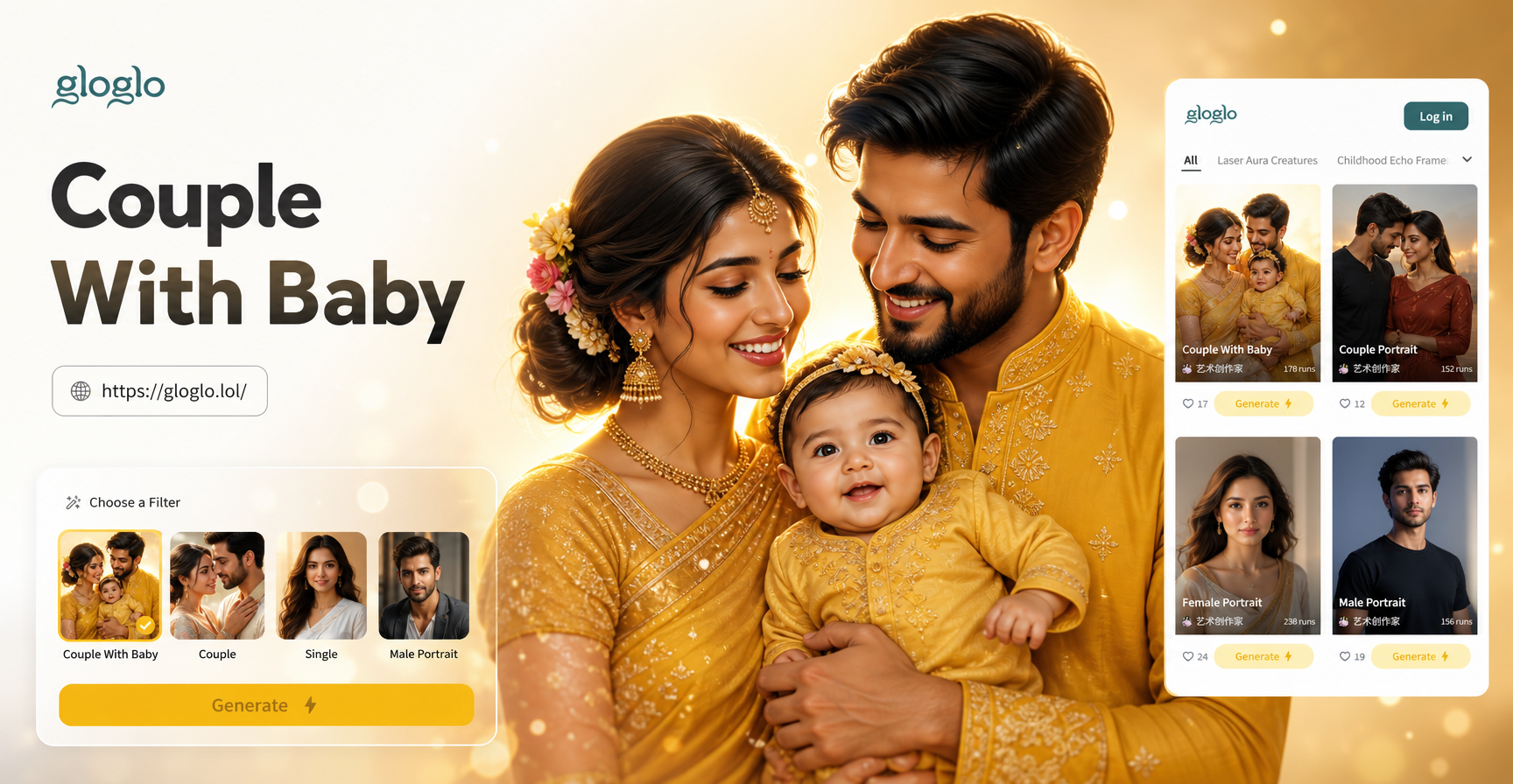 AI Couple & Baby Generator: Create Your Family Portrait