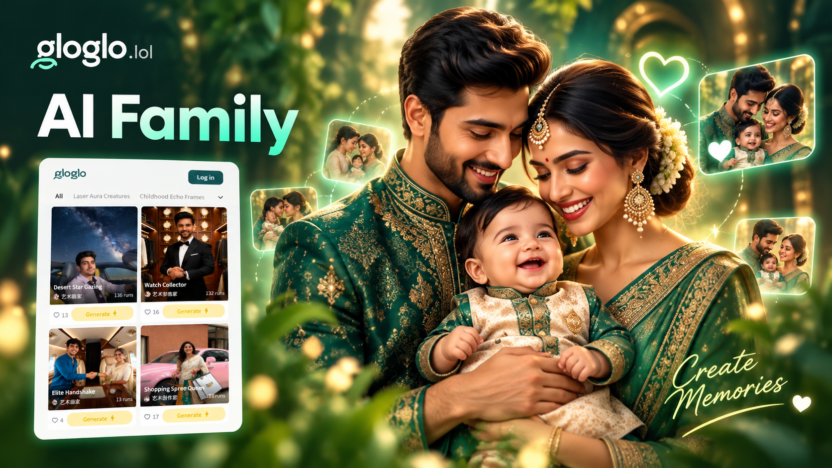AI Couple with Baby Filter - Realistic Family Portrait
