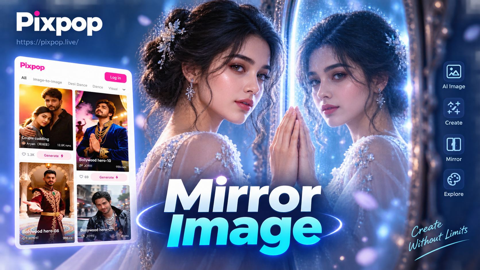 create mirror image - AI Powered Creative Tool | Pixpop
