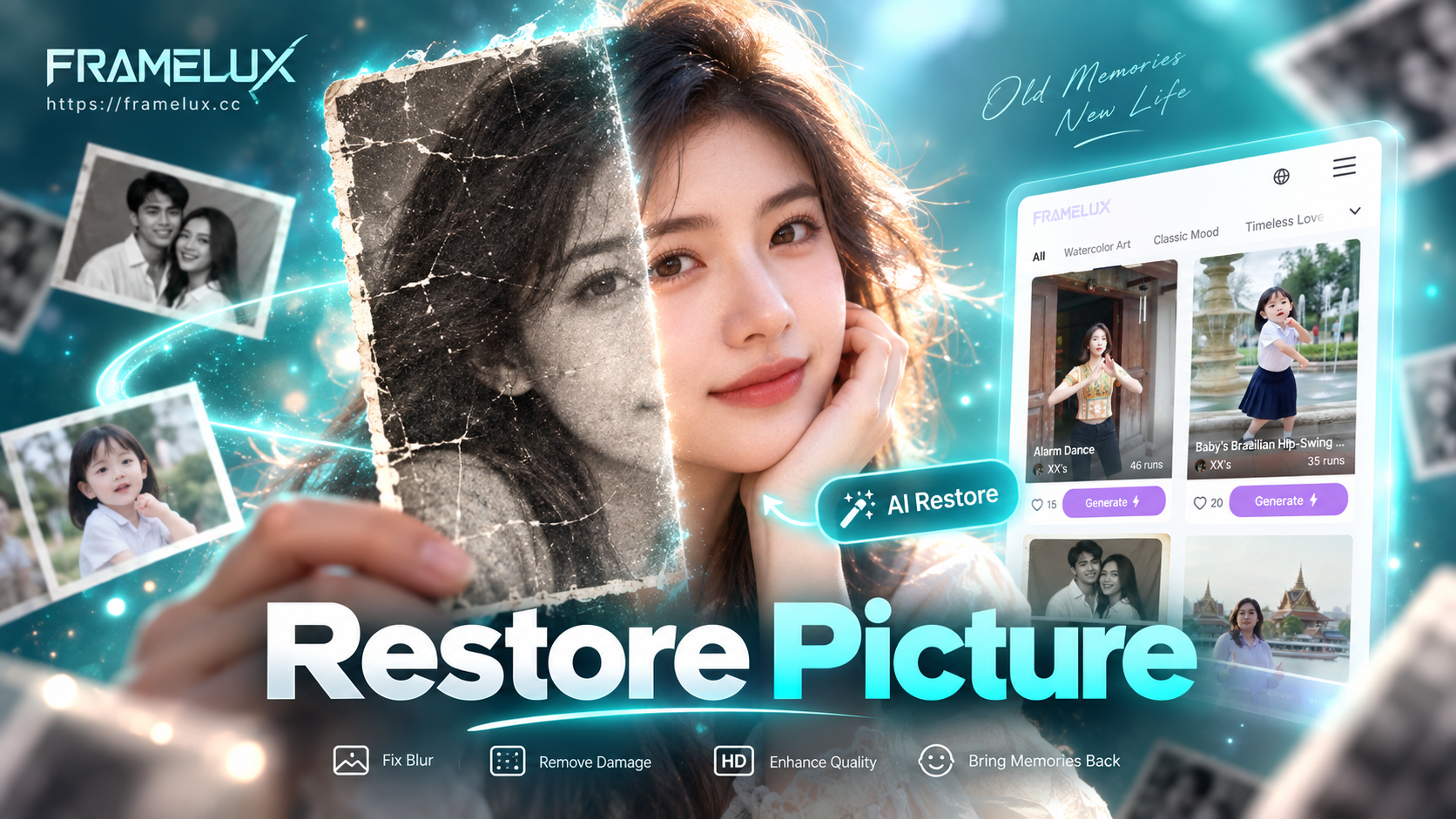Alte Fotos mit KI restaurieren | Bringen Sie Erinnerungen zurück