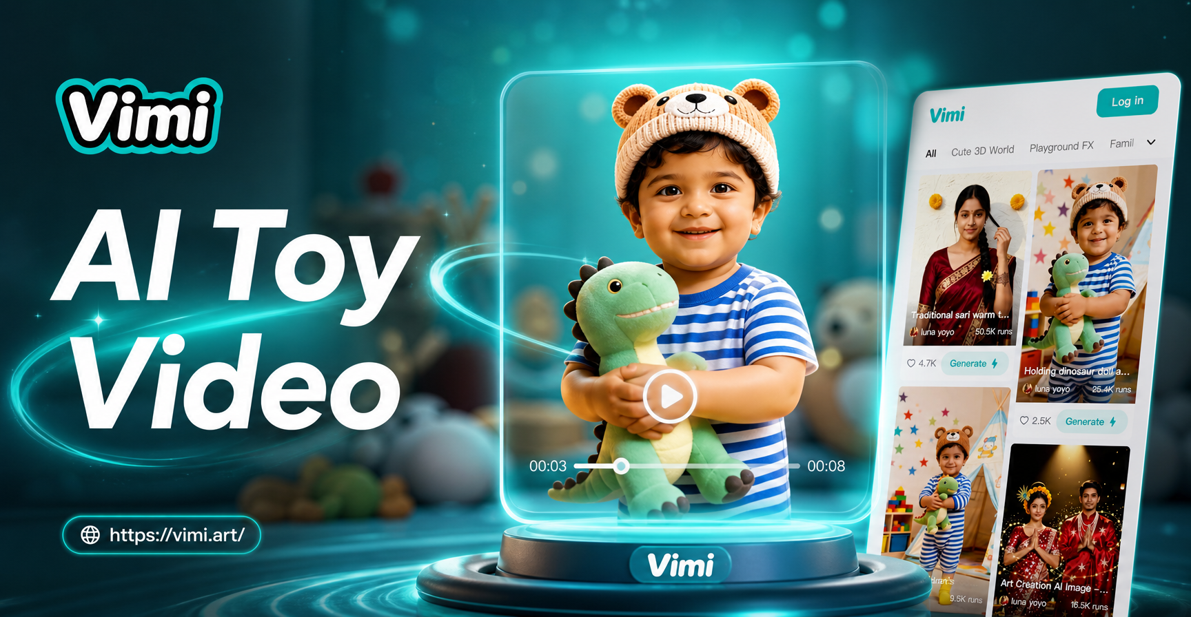 AI Toy Figure Set Video Effect: Animate Photos with Vimi