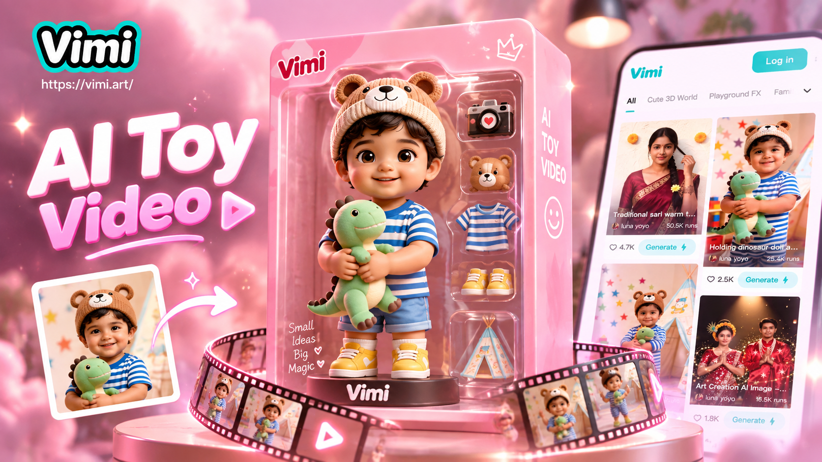 AI animated toy figure video effect