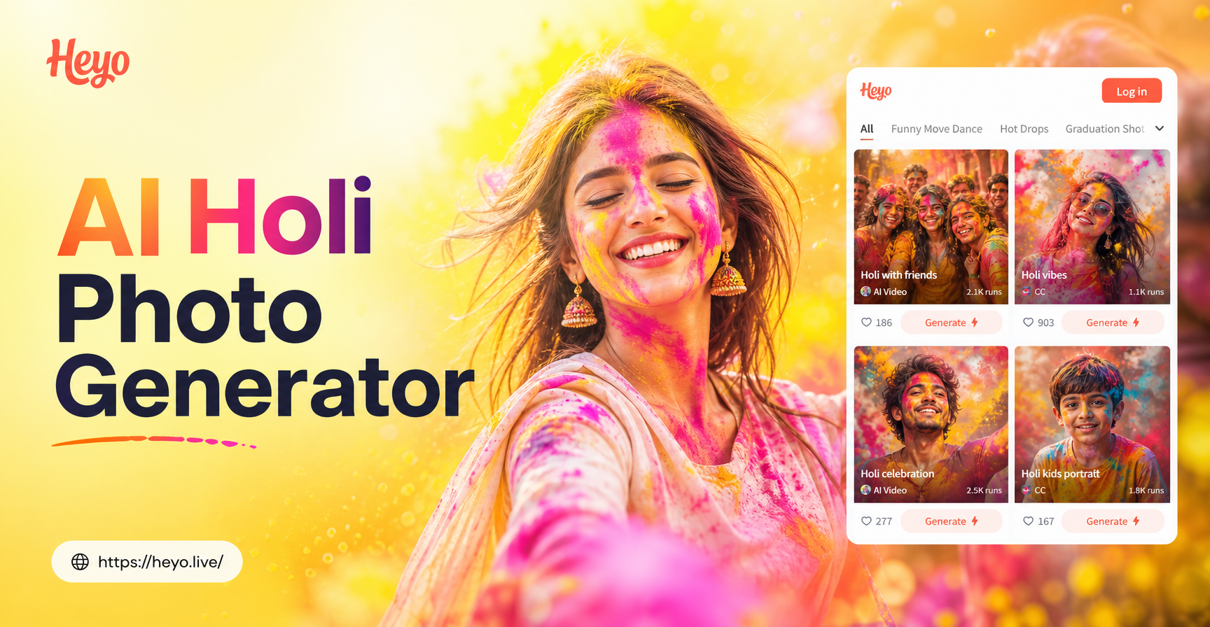 Create AI Holi Photos Instantly: Festive & Colorful