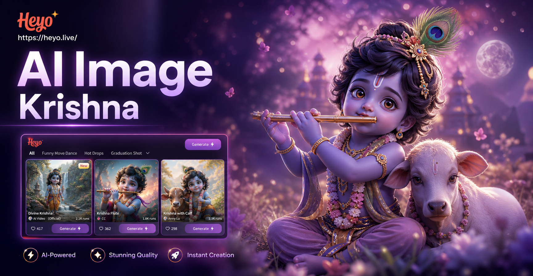 Create Divine Art: AI Krishna Image Generator