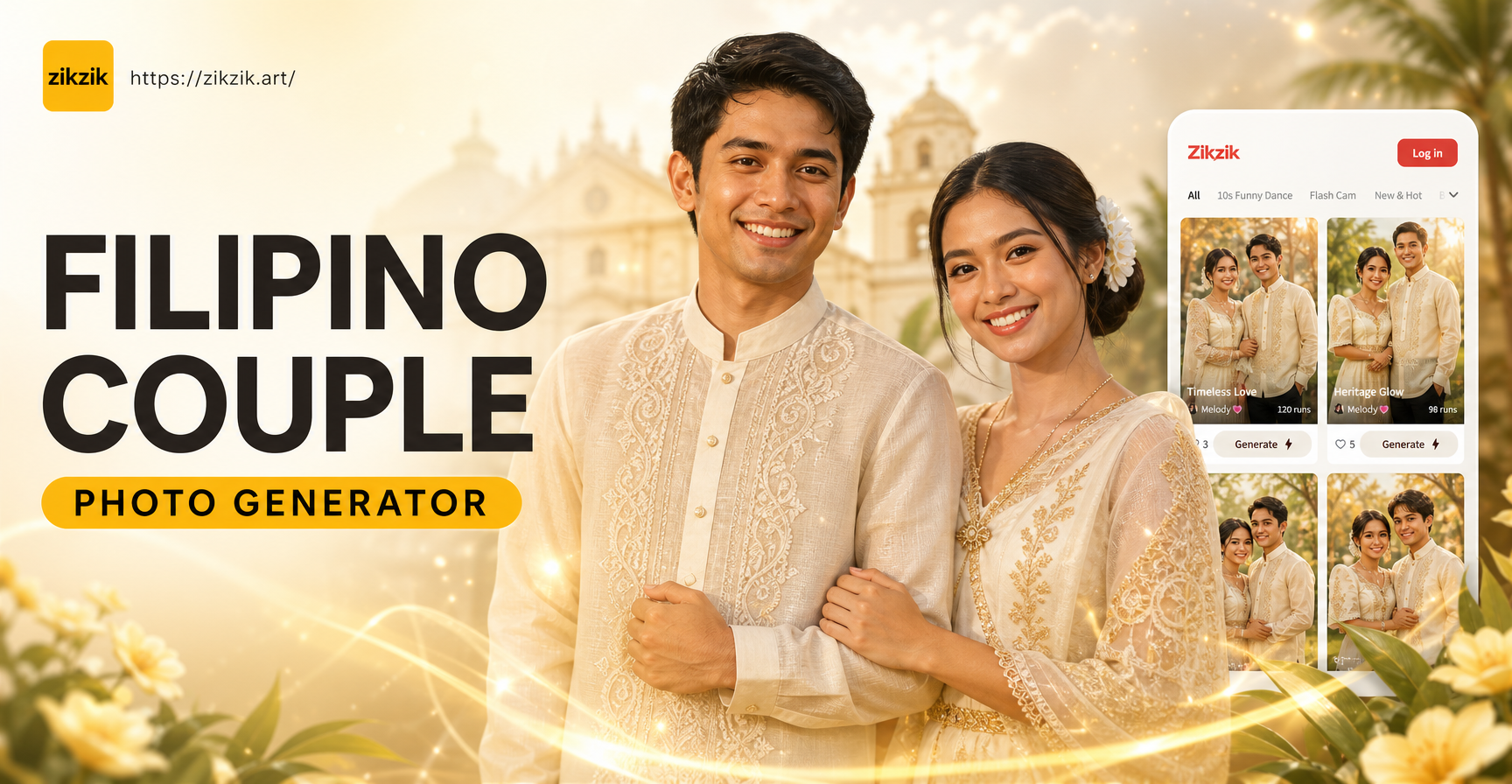 Traditional Filipino Couple Photos with AI