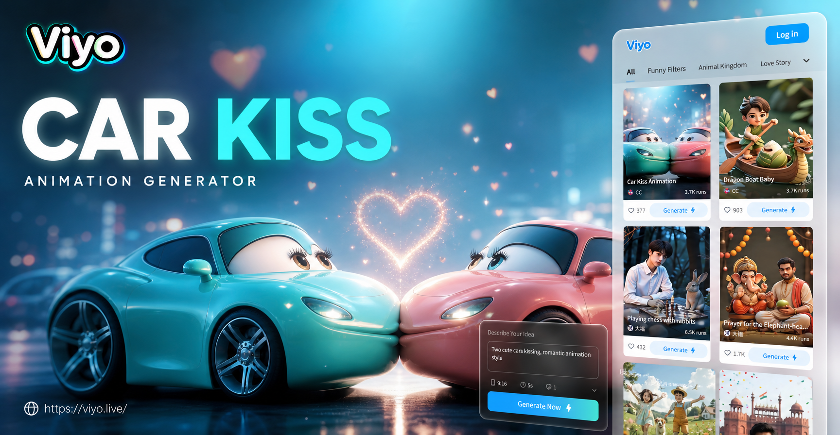 Create Realistic Animated Kiss Scenes in Your Car