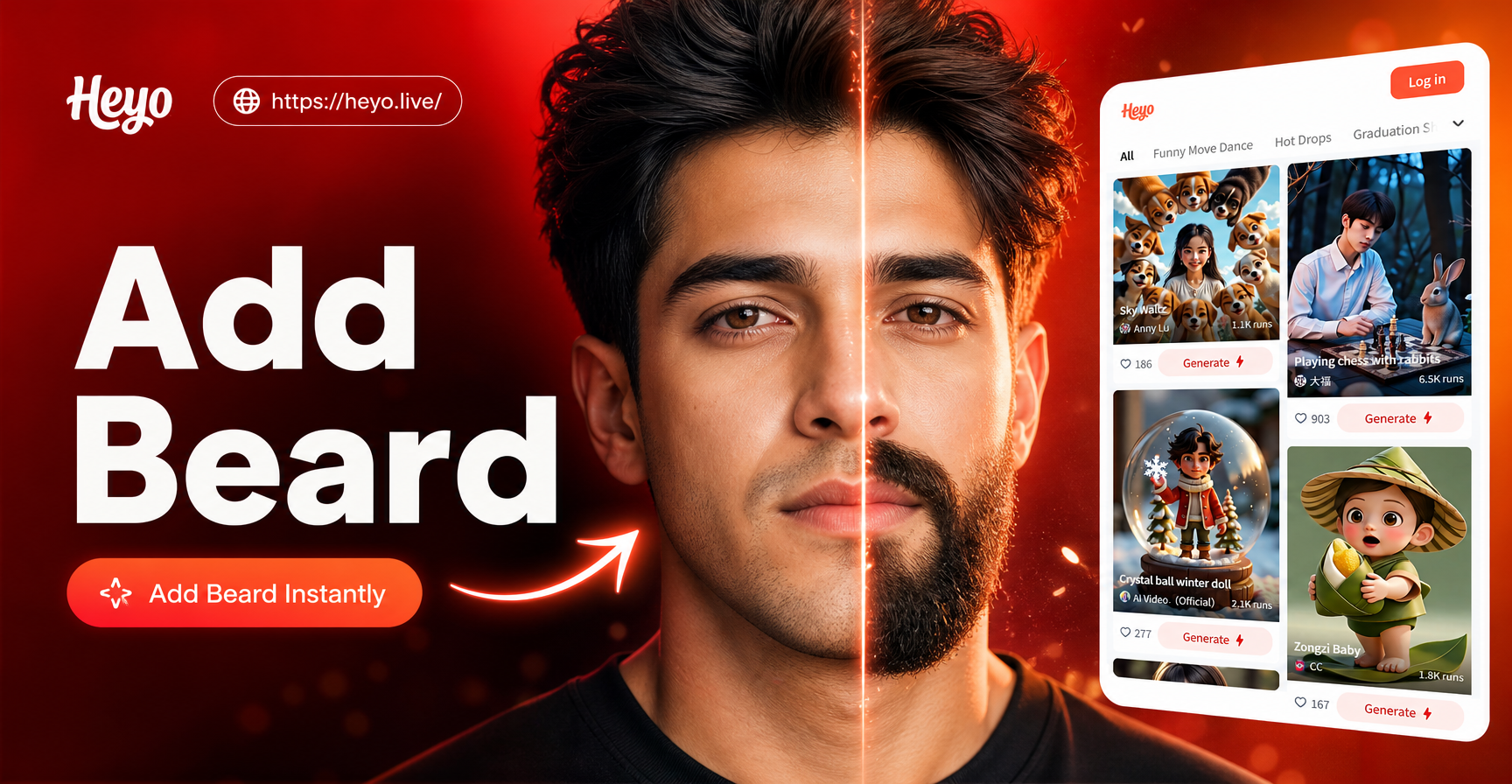 Add a Beard to Your Photo in Seconds Online
